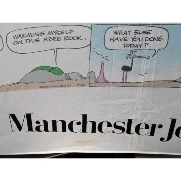 Vintage Manchester Journal Newspaper Umbrella COMIC STRIP Garfield, B.C. Foxtrot